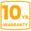 10 year warranty icon