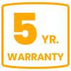 5-year warranty icon